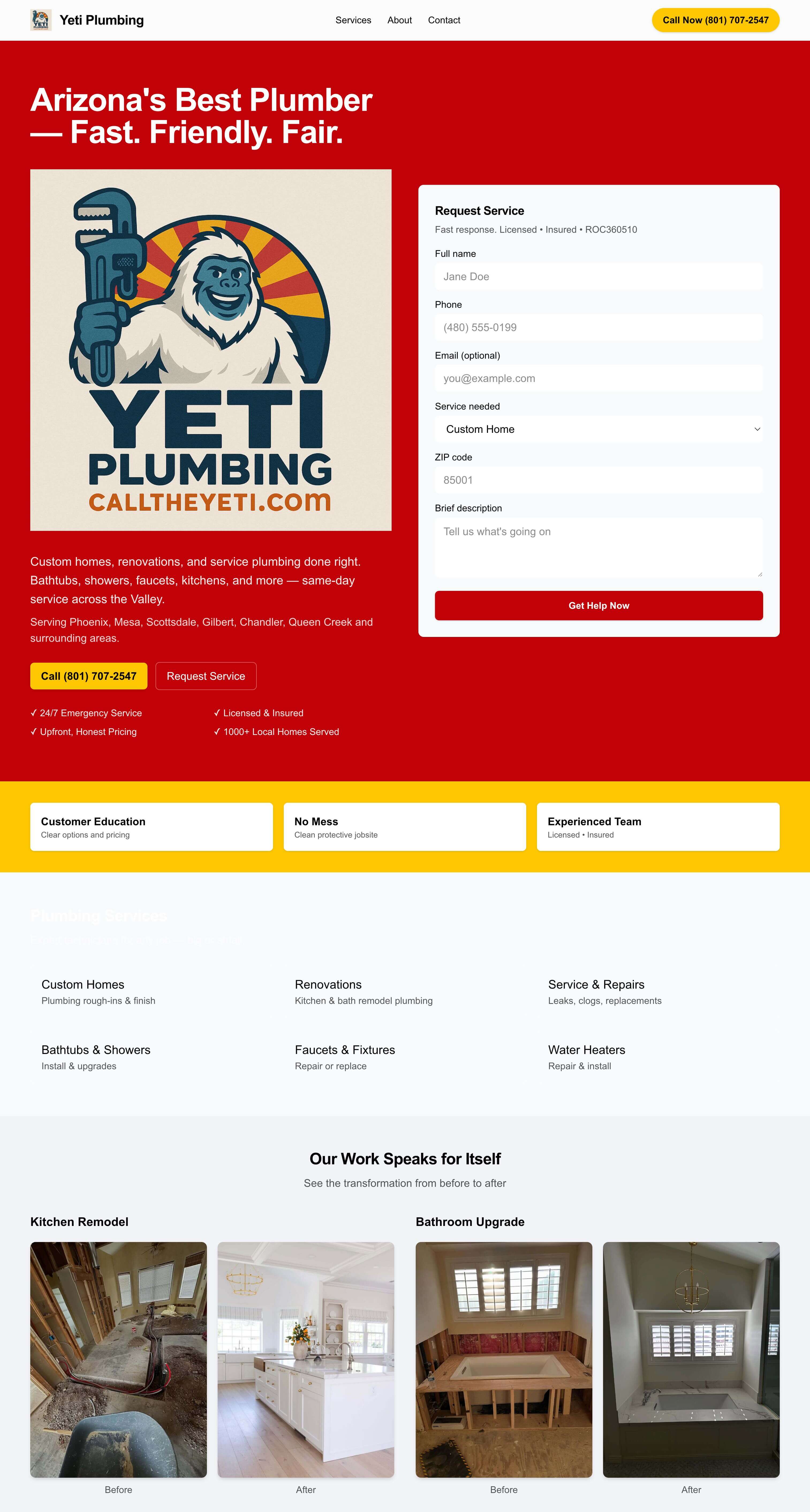 Complete Digital Transformation for Yeti Plumbing